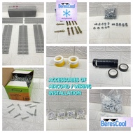 working accessories screw / wall plug / wire clip / pipe clips / bolts & nut / white tape / black ta