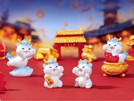 Mô hình Trang Trí Rồng Vàng Vạn An Khang Mai Mắn Xanh Dương Tiểu Cảnh Decord