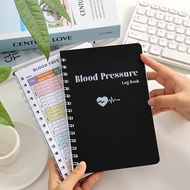 48 sheets Undated PVC Cover Coil Blood Pressure Log Book Recipe Journal Travel Journal Habit Noteboo