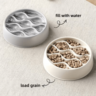 Large Capacity Slow Feeder Bowl For Cats, Thick PP Material, Promotes Healthy Eating, Easy To Clean,