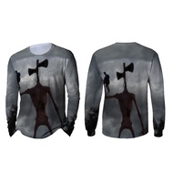 [TiniShop] SIREN HEAD Full Print T-Shirt Cool 3D Siren Head Men's Long Sleeve T-Shirt/