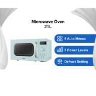 Midea AM820C2RA Light Retro Green Quick Defrost Microwave Oven, 21L