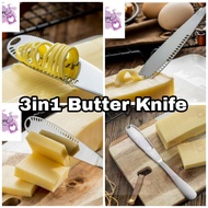 [SG SELLER] [FREE SHIPPING] 3in1 Butter Knife 304 Stainless Steel Cut Cheese Spread Jam