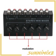 [Sunnimix2] Mini Audio Mixer Sound System Small Mixer Mixing Portable Mixing System