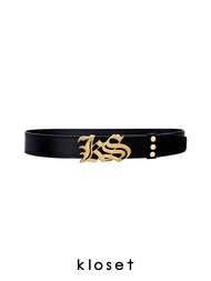 KLOSET KS Leather Belt (AW22-ACC007)  เข็มขัดหัวKS ขนาดกลาง