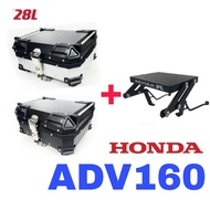 Monorack Adjustable RAPIDO Box Alloy 28L Aluminum Honda ADV160 ADV 160 Accessories Motor Besi Heavy 