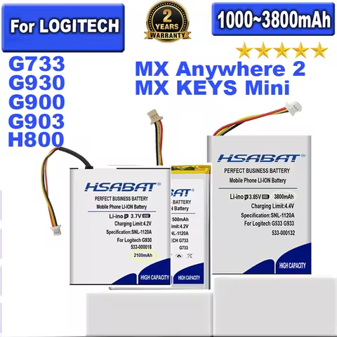 Battery for LOGITECH G733 G930 G403 G900 G703 G903 M-RO052, MX Anywhere 2 MX Master G533 G933 H800 M
