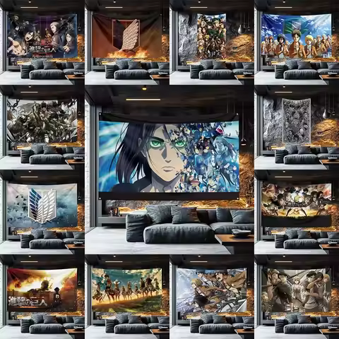 Attack on Titan Inspired Film Flag 3x5 FT Polyester Banner For Media Room Wall Decor Movie Lover