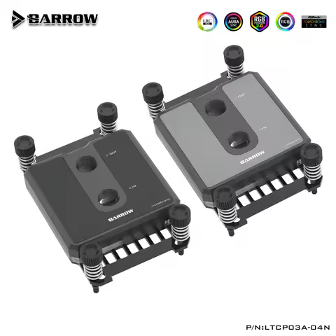 Barrow CPU Block For Ryzen AM5/AM4 , POM Top , LRC 2.0 5v 3pin , Microwaterway Composite CPU Water C