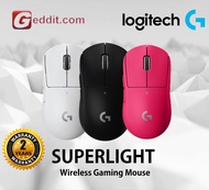 LOGITECH G PRO X  SUPERLIGHT WIRELESS GAMING MOUSE (25K DPI HERO SENSOR) BLACK (910-005882) / WHITE 