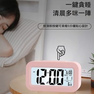 全城熱賣 - A8- (粉色/英文電池款) 智能電子鐘 電子數位時鐘 夜光 學生鬧鐘 鬧鐘 電子鬧鐘 智能鬧鐘 LED鬧鐘 日曆鐘 溫度計
