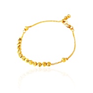 Half Pave Peppercorn Bracelet in 916 Gold by Ngee Soon Jewellery