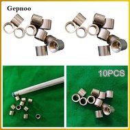 Gepnoo 10x Billiard Cue Stick Ferrule Tube Copper Screw on Pool Cue Tip Replacement Replaceable Tip,