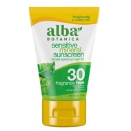 Alba Botanica Mineral Sunscreen Sensitive SPF 30 Fragrance Free 4 oz (113 g)