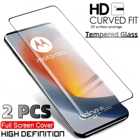2Pcs Protective Glass Tempered Glass For Motorola Edge 50 60 Fusion 40 30 Pro Screen Protector For M