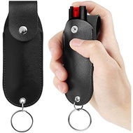Pepper Spray Pouch, PU Leather Pepper Spray Holster, Mini Portable Top Flap Pepper Spray Holder, Sel