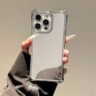 四角防摔可掛繩銀色電鍍全屏鏡面適用華為mate60pro手機殼Pura70pro合金折疊支架mate70高級感保護套P60斜跨鏈條女-單殼 華為 Mate 60