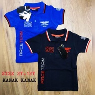 Aston Martin kids T-shirt Premium / Baju T kanak2 Aston Martin / Polo Shirt / Baju Polo (2y ~ 12y)