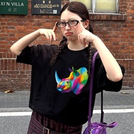 oversize cool unisex T-Shirt 3d Screen Printing Comfortable Cotton Fabric Korean Style Minimalist "1