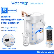 Waterdrop Alkaline Rechargeable Water Filter Dispenser, 6-Stage Instant Electric Powerful Pitcher, H