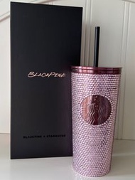 [全新連紙袋] Starbucks x BLACKPINK Lisa限量版粉紅水鑽不鏽鋼凍杯