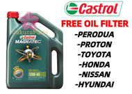 (FREE OIL FILTER) Castrol Magnatec 10w40 Semi Synthetic Engine Oil 4L (Original)