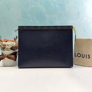 LV Epi Pochette Voyage深藍手拿包