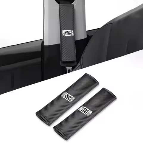 2PCS Carbon Fibre Seat Belt Cover Shoulder Pads Styling Interior Accessories for Rolls-Royce Cullina