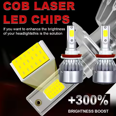 2x 2Pcs H7 Slim LED Car Headlight Bulb 6500K 100W 20000Lm Wireless GC-7535 Chips Headlamp For Citroe
