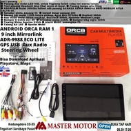 Headunit Android Orca ADR 9988 9 Inch Eco Lite RAM 1/16 GB Wifi GPS USB Map Tape Doubledin Mobil Innova Avanza Xpander Rush Calya ADR9988 2din Ram 1