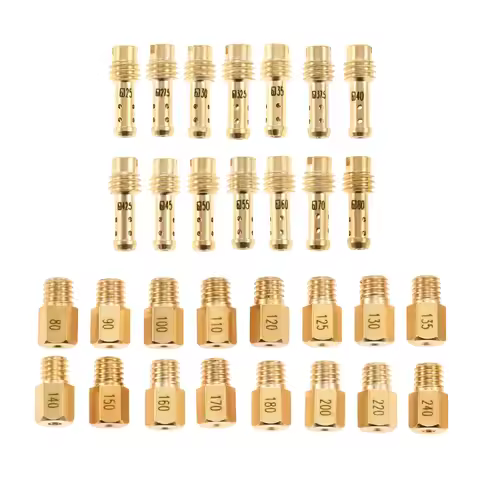 30Pcs Main Jet and Pilot Slow Jet Kit Fit For Honda CR125R / Suzuki / Kawasaki KX125 Yamaha / Husqva