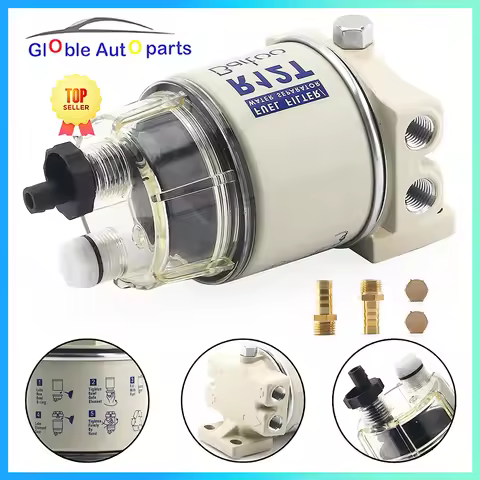 R12T Fuel Filter Water Separator Complete Kit - Marine SPIN-ON R12T Filter Replaces S3240 120AT NPT 