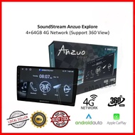 Soundstream Anzuo Explore 4+64GB Android Player with Carplay  Android Auto 9"/10" Support 4G 360 cam