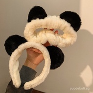 Cartoon Cute Bear Ear Plush Headband for Women, Fluffy Wide-Brimmed Face-Washing Hairband, Hair Tie 
