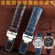 ☜✷☄ สายนาฬิกาหนังแท้สำหรับ Citizen Eco-Drive สายนาฬิกาหนังแท้ BU2020-11ABU2022-12E Series Business 2