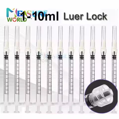 10pcs 1ml 2ml 3ml 5ml 10ml Luer Lock Syringe Ink Injection Industrial Dispensing Plastic Syringes Hy