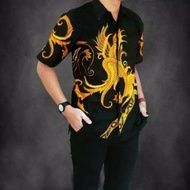 Men's batik Hem-Men's batik Shirt Short Sleeve-batik Shirt-Latest Shirt-batik Shirt