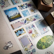 【郵票貼紙】日本千葉 淡水色 手帳燙金貼紙