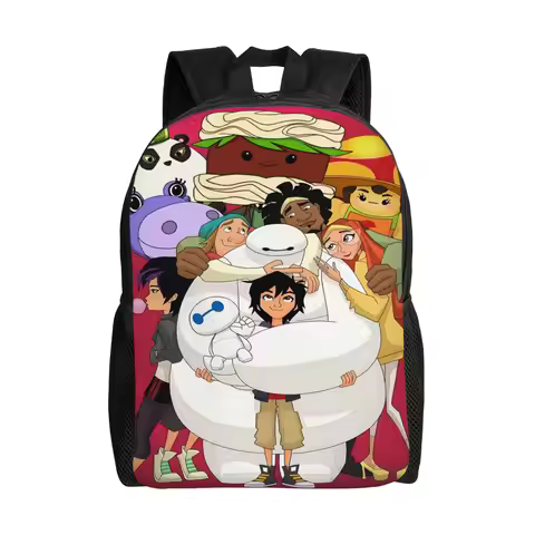 1PC Backpack Happy Disney animation Daypack Big Hero 6 Baymax Robot Classic For School Sturdy Should