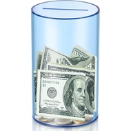 hizgo Kids Adults Piggy Bank, Small Clear Blue Piggy Bank for Kids Adults Must Break to Open, Unopen