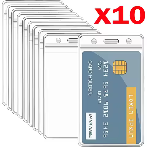 10/1PCS Waterproof Transparent Card Holder Plastic Protector Case Business Bus Bank Credit Card Prot