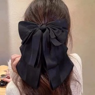 MY LITTLE BERRY - Clara Ribbon Hair Clip - Black Ribbon Hair Clip - Hair Ribbon