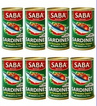 Saba Sardines Green 8pcsX155grams ,Saba sardines in tomato sauce