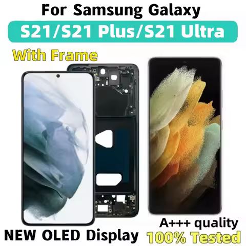 NEW OLED S21 Plus G996 Display For Samsung Galaxy 5G S21 Ultra G998B G998U S21 G991 LCD With Frame T