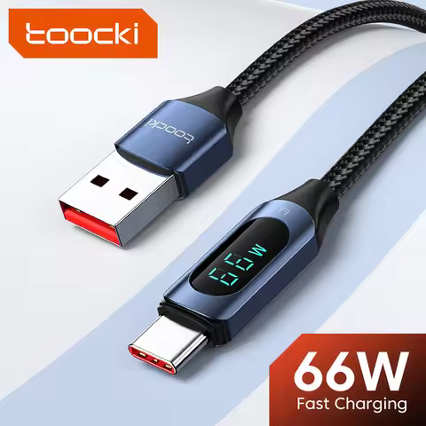 Toocki USB Type C Cable 66W Fast Charging Charger USB to Type C Display Cable For Huawai Honor Xiaom