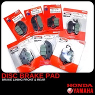 YAMAHA DISC BRAKE PAD BRAK LINING AVANTIZ LAGENDA LC135 Y15 Y16 Y125ZR FZ150 R15 MT15 NMAX NVX EGO S