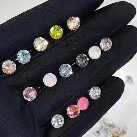 1PCS Classical Shiny 6mm Zircon Stainless Steel Ear Bone Nail Allergy Prevention Earrings for Women 