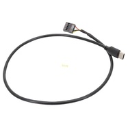 BT USB 9Pin to Type C Cable Anti Shielding Mesh Line Enhances Stability for Motherboard Extender Dat