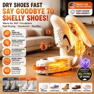 20-Minute Fast Drying Smart Shoe Dryer UV Sterilization 360° Drying Timer Function Foldable for Easy