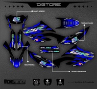 decal wr 155 full body sticker biru dan hitam variasi hologram supermoto By Distore Racing